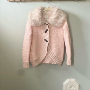 Girls pink knit sweater